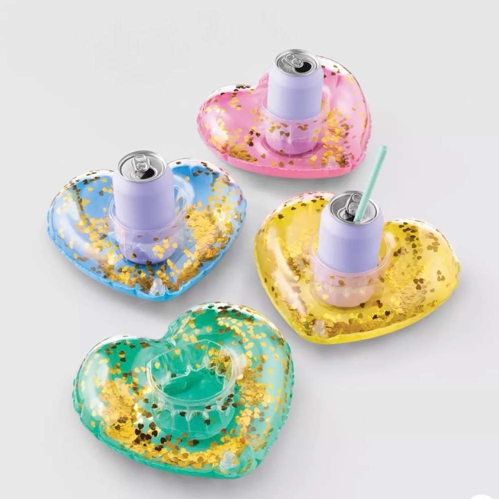 NEW! Roller Rabbit x Target 4pc Heart Drink Floats - Picture 3 of 4